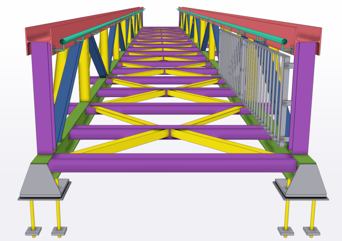 Passerelle piétonne de 24 mètres – Une étude intégrant le comportement dynamique et les contraintes de montage 1